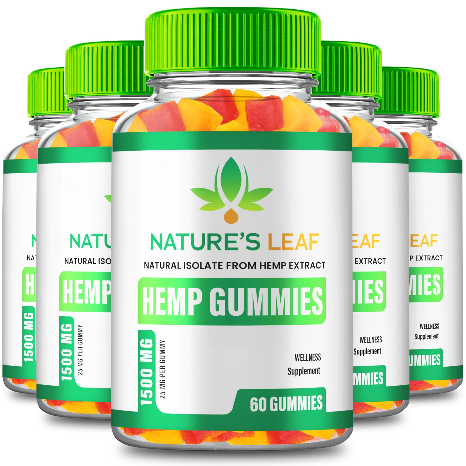 (5 Pack) Nature's Leaf Gummies, NaturesLeaf Overall Health Gummies (300 Gummies)