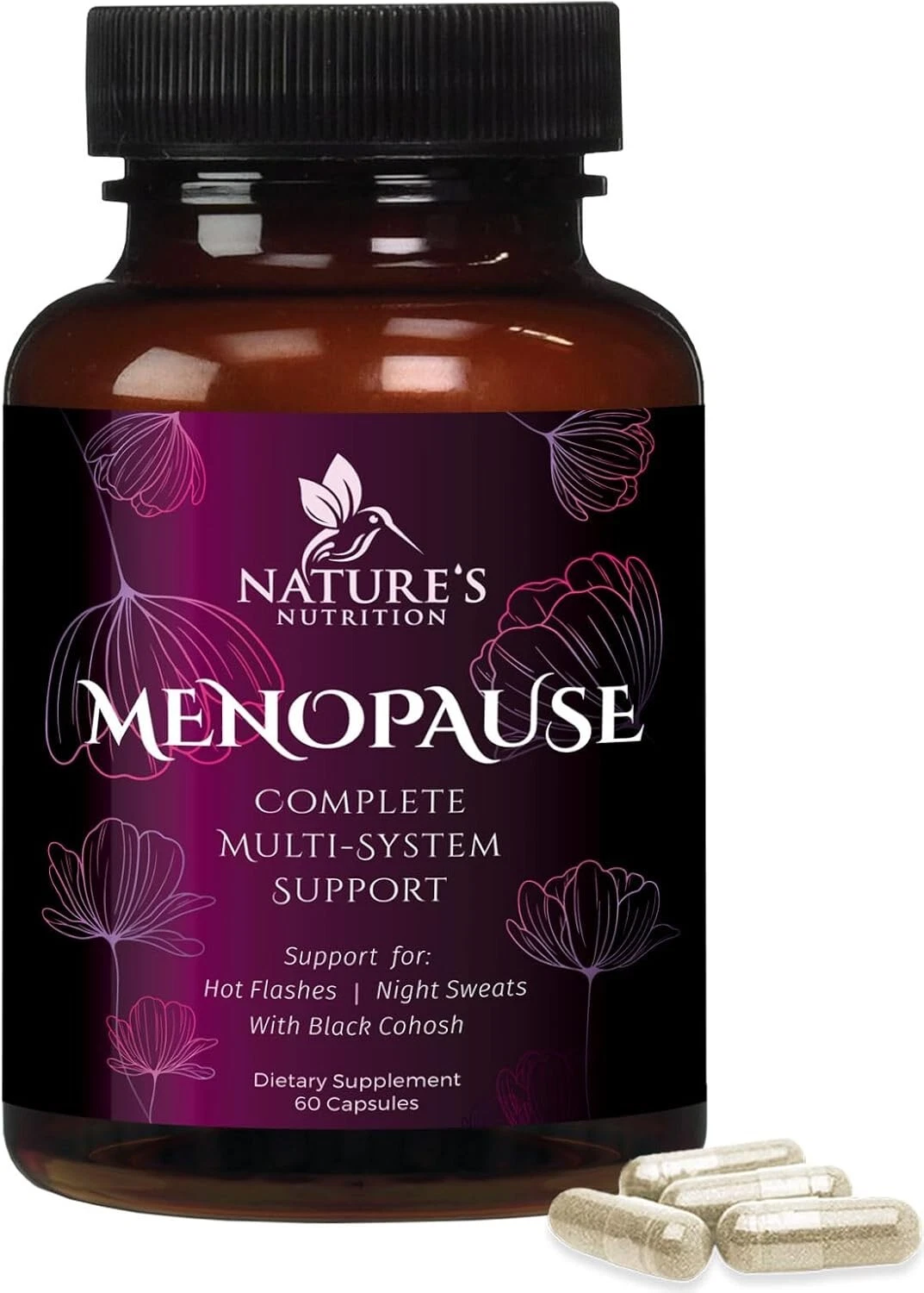 Menopause Support Supplement Highest Potency 1256mg Hot Flash Relief for Women