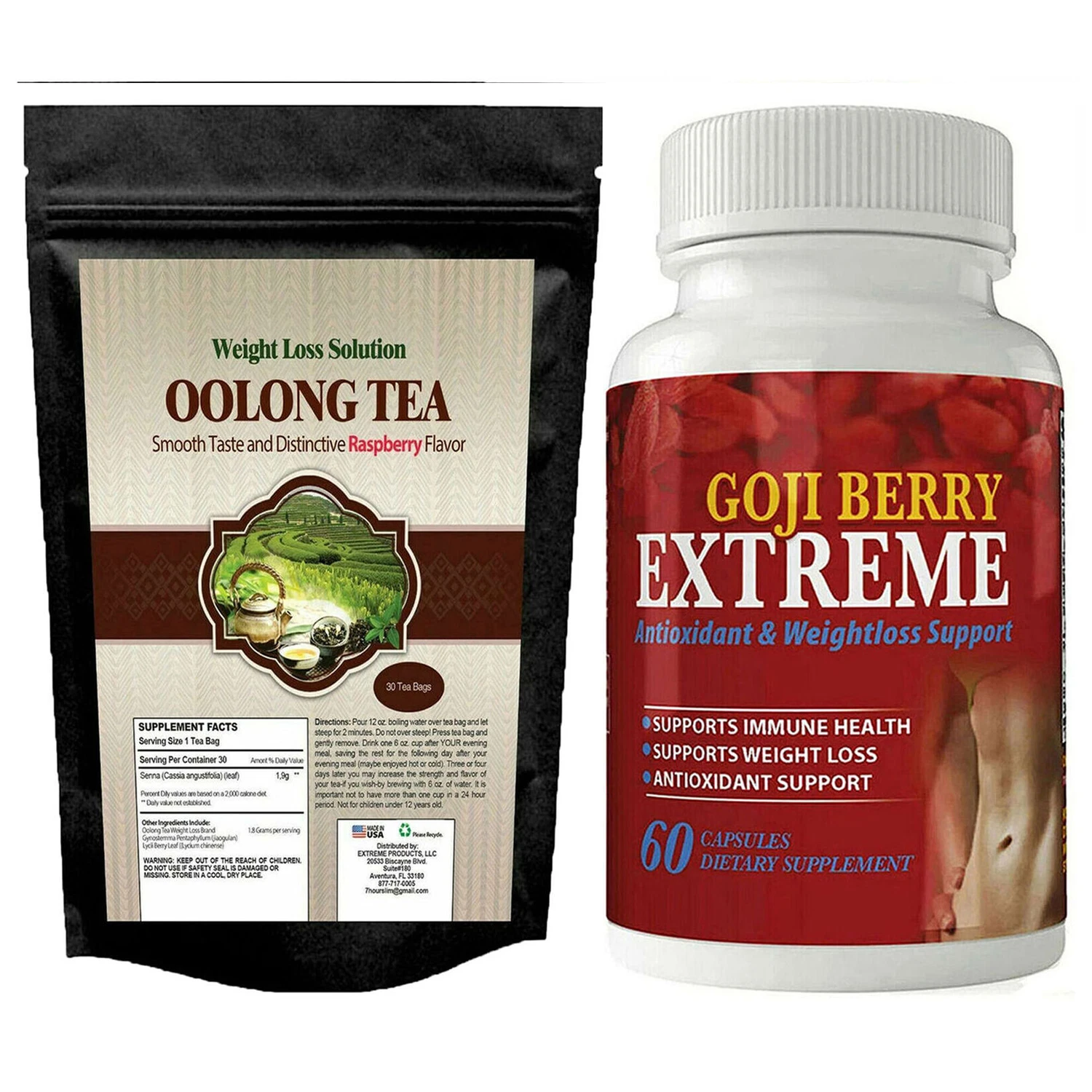 Oolong Tea Detox Weight Loss Goji Berry Fat Burner Pills Antioxidant Supplement