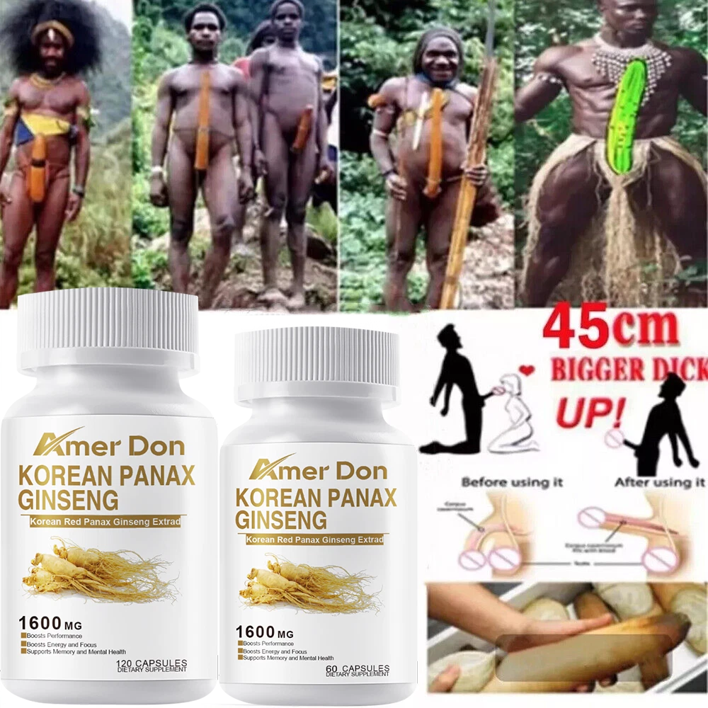 Korean Red Panax Ginseng 1600mg 120 Capsules - Extra Strength NON-GMO No Fillers