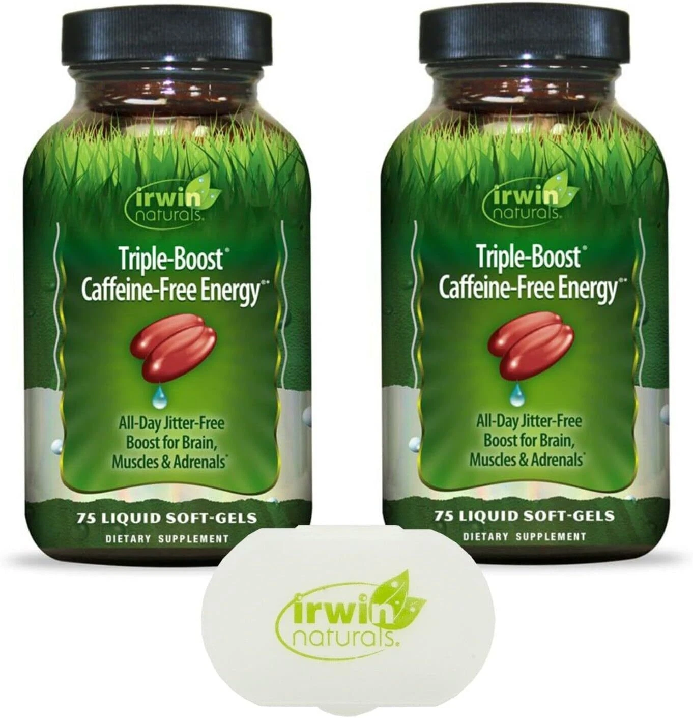Irwin Naturals Triple Boost Caffeine-Free Energy Supplement 75 Liquid Softgels 2
