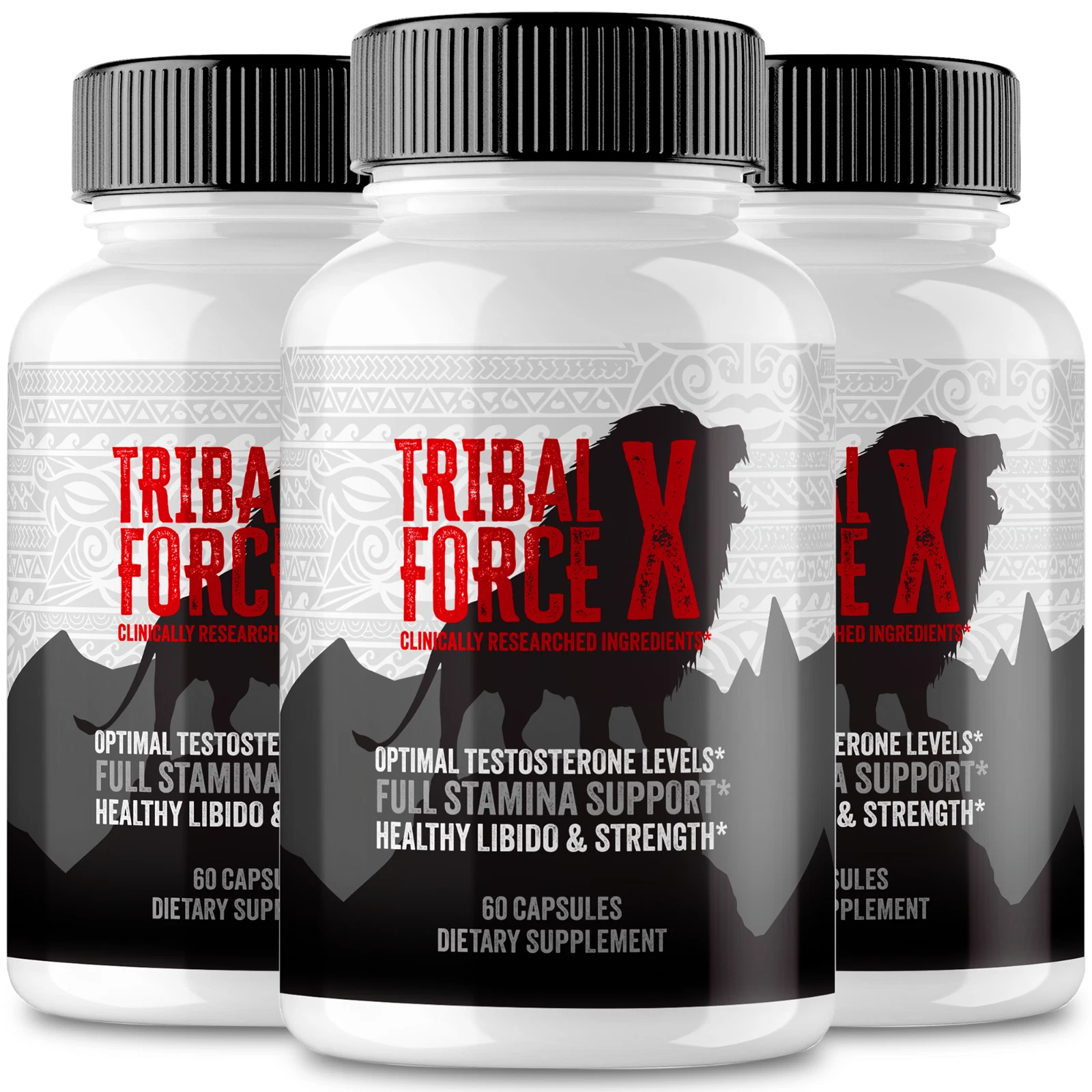(3 Pack) Tribal Force X Men Support Capsules, TribalForce X Pills (180Capsules)