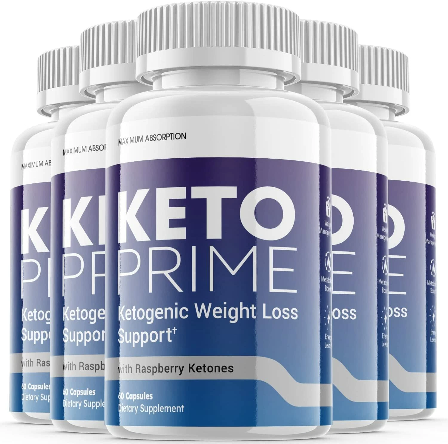 (5 Pack ) Keto Prime - Keto Supplement for Weight Loss & Energy Boosting