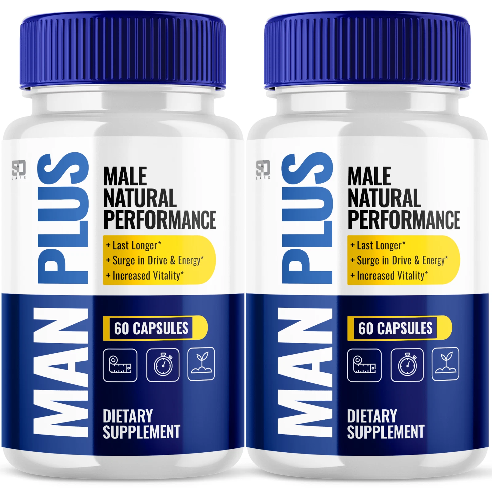 Man Plus Boosts Energy, Vitality and Male Natural Performance (2 Pack)