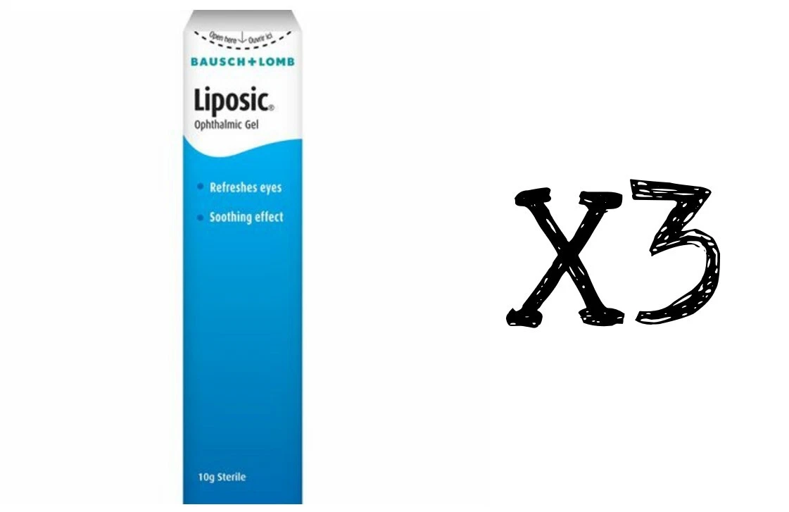Bausch & Lomb Liposic Ophtalmic Gel 10g x3