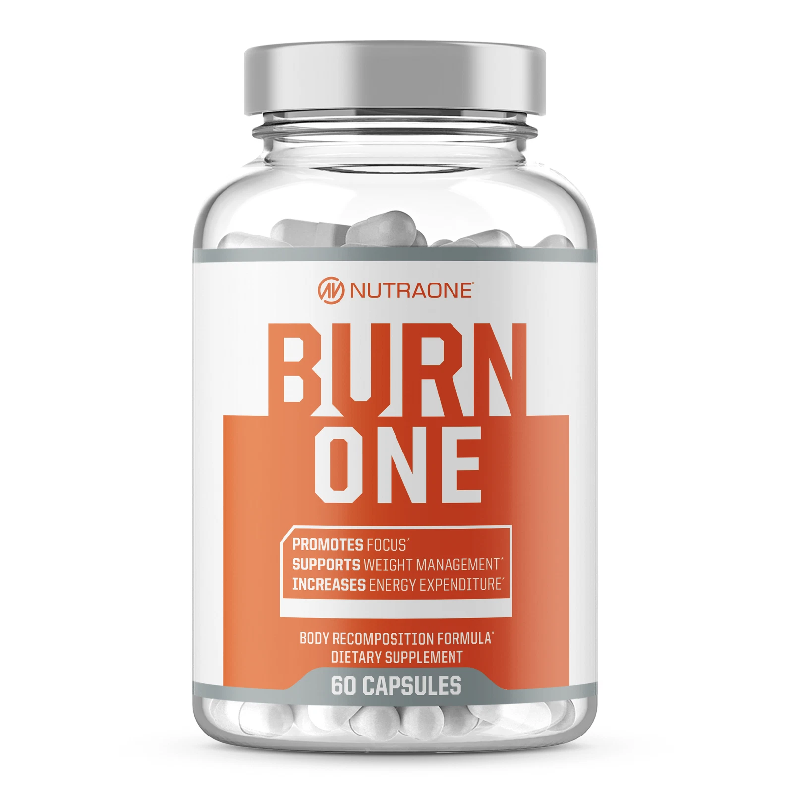 NUTRAONE NUTRITION BURN ONE Thermogenic Weight Management Energy Focus 60 Caps