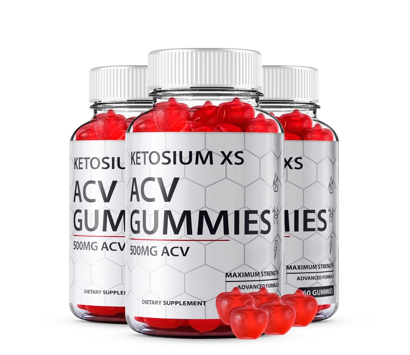 Ketosium XS ACV Gummies Weight Management Dietary Suplement (180 Gummies) 3-Pack