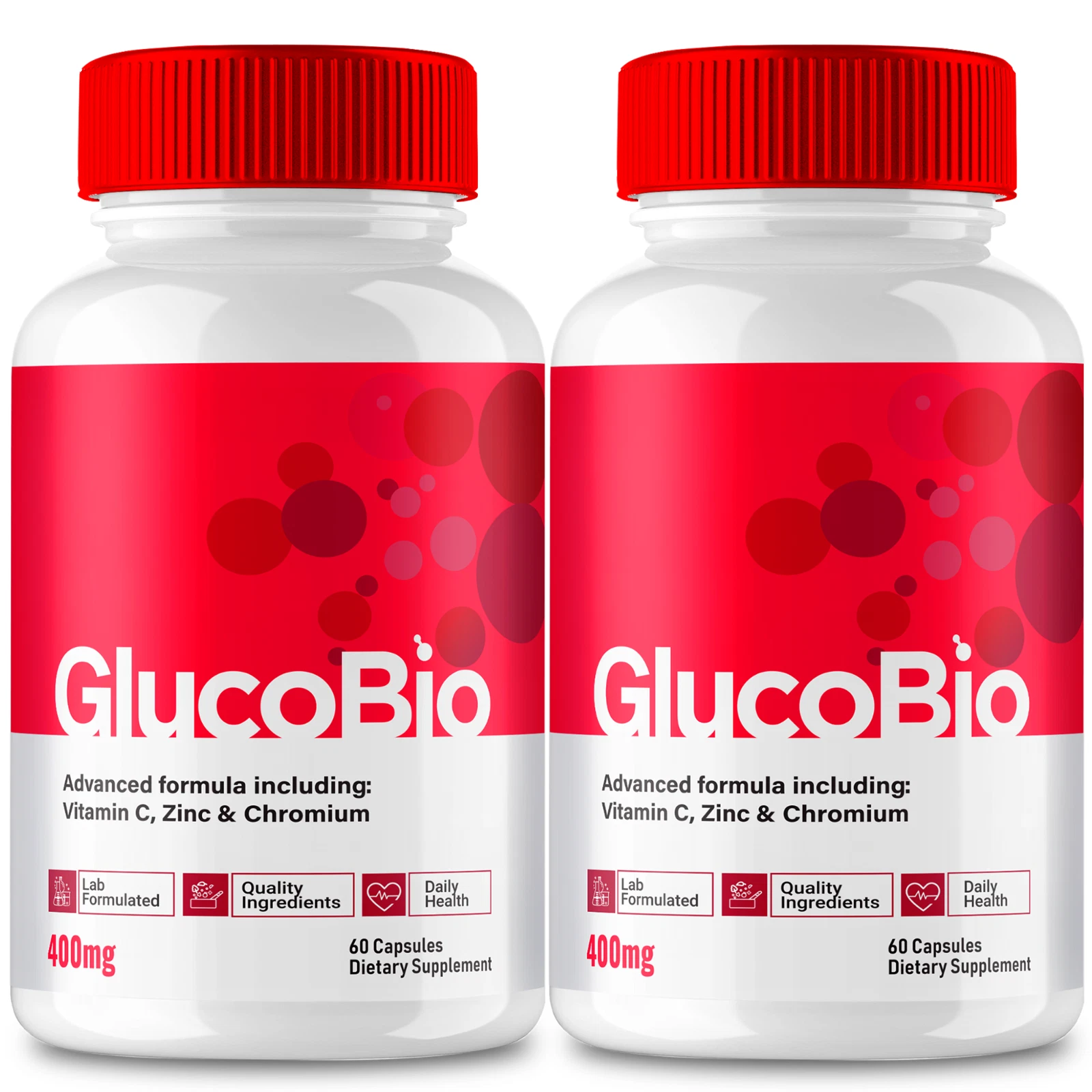 (2 Pack) GlucoBio Capsules, Gluco Bio Blood Health Support Dietary Supplement