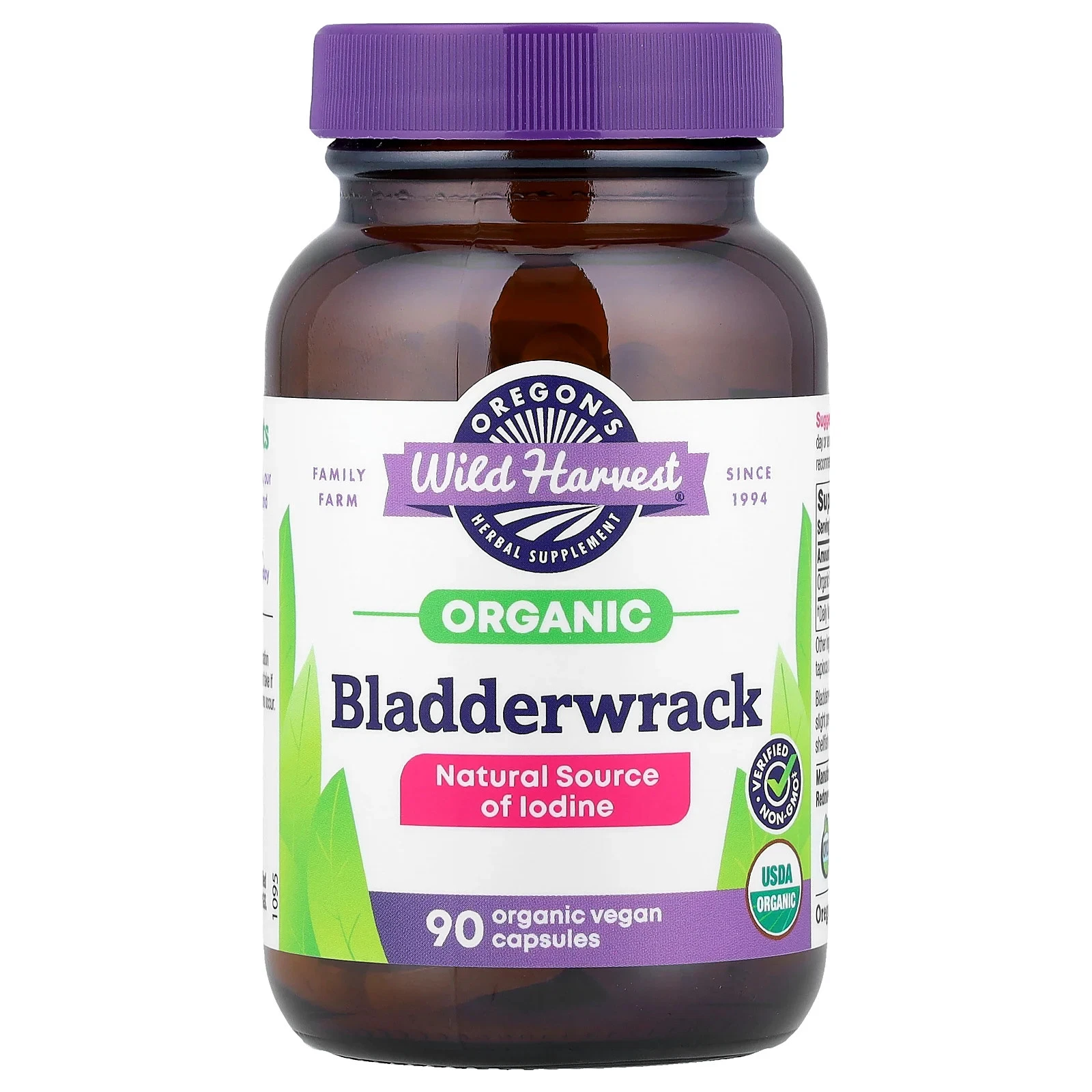 Organic Bladderwrack, 600 mg, 90 Organic Vegan Capsules