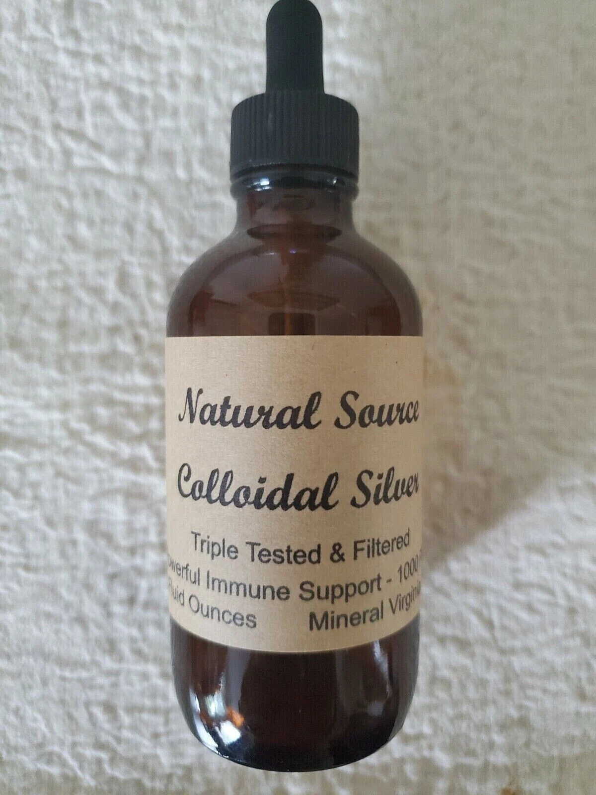 Ultra Colloidal Silver 1000 PPM - 4oz Glass Dropper Bottle