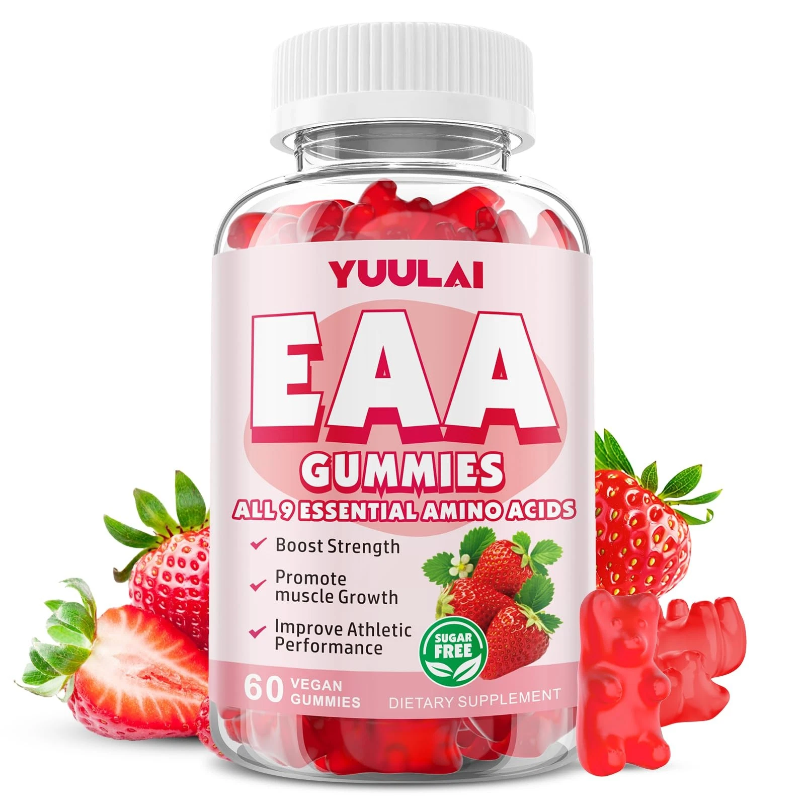 EAA Gummies Essential Amino Acids - All 9 Essential Aminos (EAA) and All Bran...