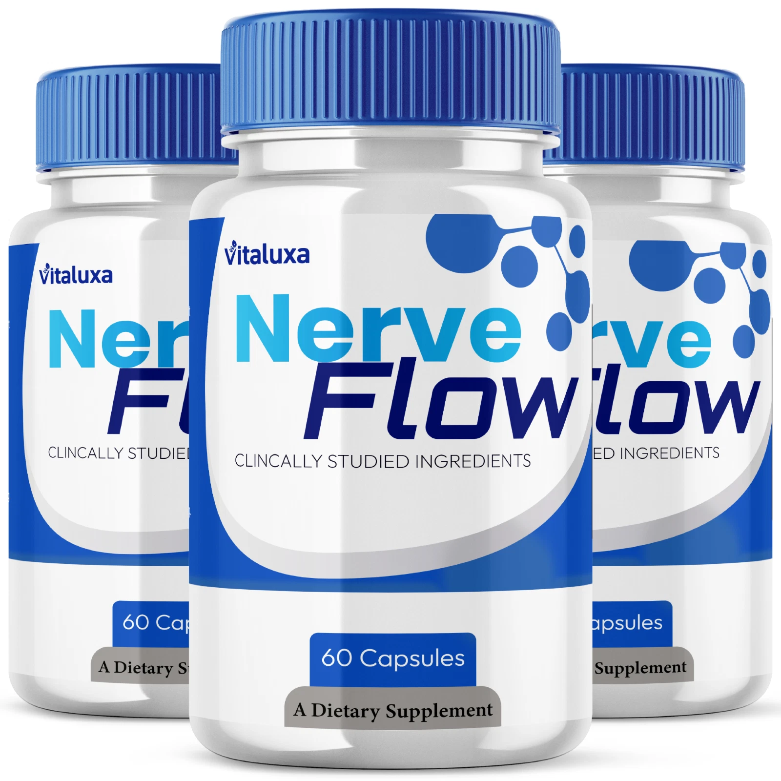 (3 Pack) Nerve Flow Nerve Support Supplement, NerveFlow Advanced (180 Capsules)