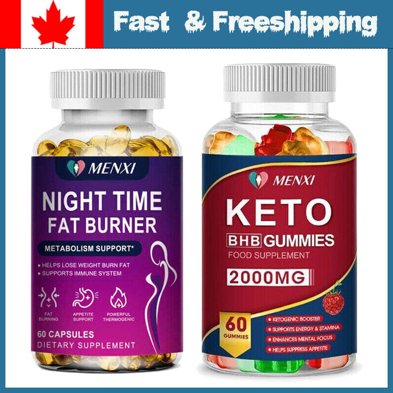 Keto ACV Gummies Night Time Fat burner Capsules Weight Loss Appetite Suppressant