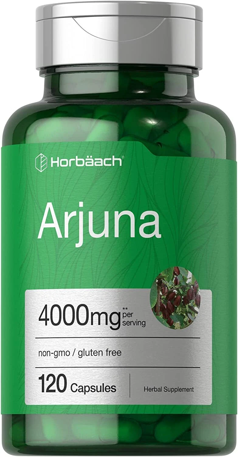 Arjuna Bark Capsules 4000mg | 120 Count | Non-GMO, Gluten Free | by Horbaach
