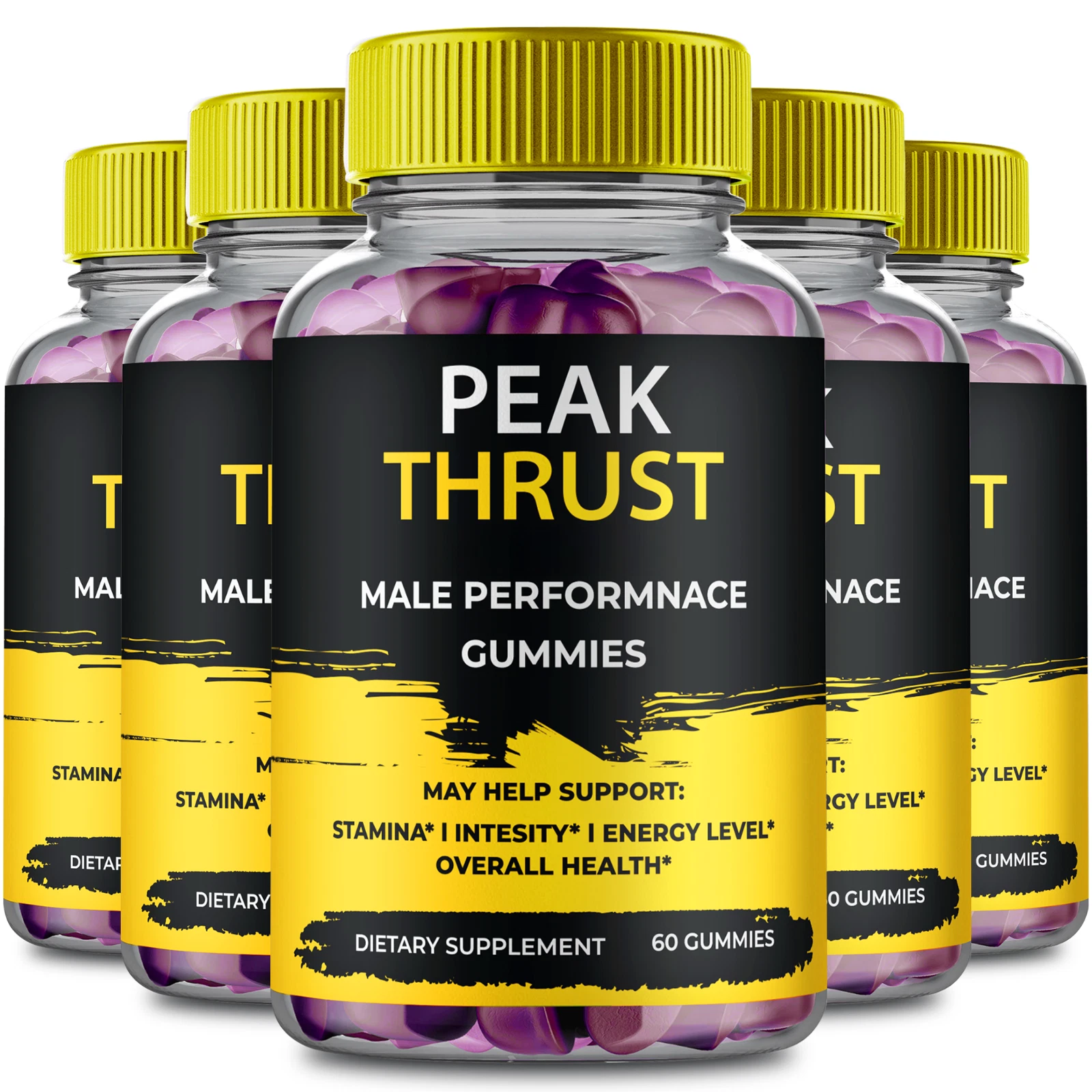 (5 Pack) Peak Thrust Men Gummies, PeakThrust for Daily High Drive Male Gummy
