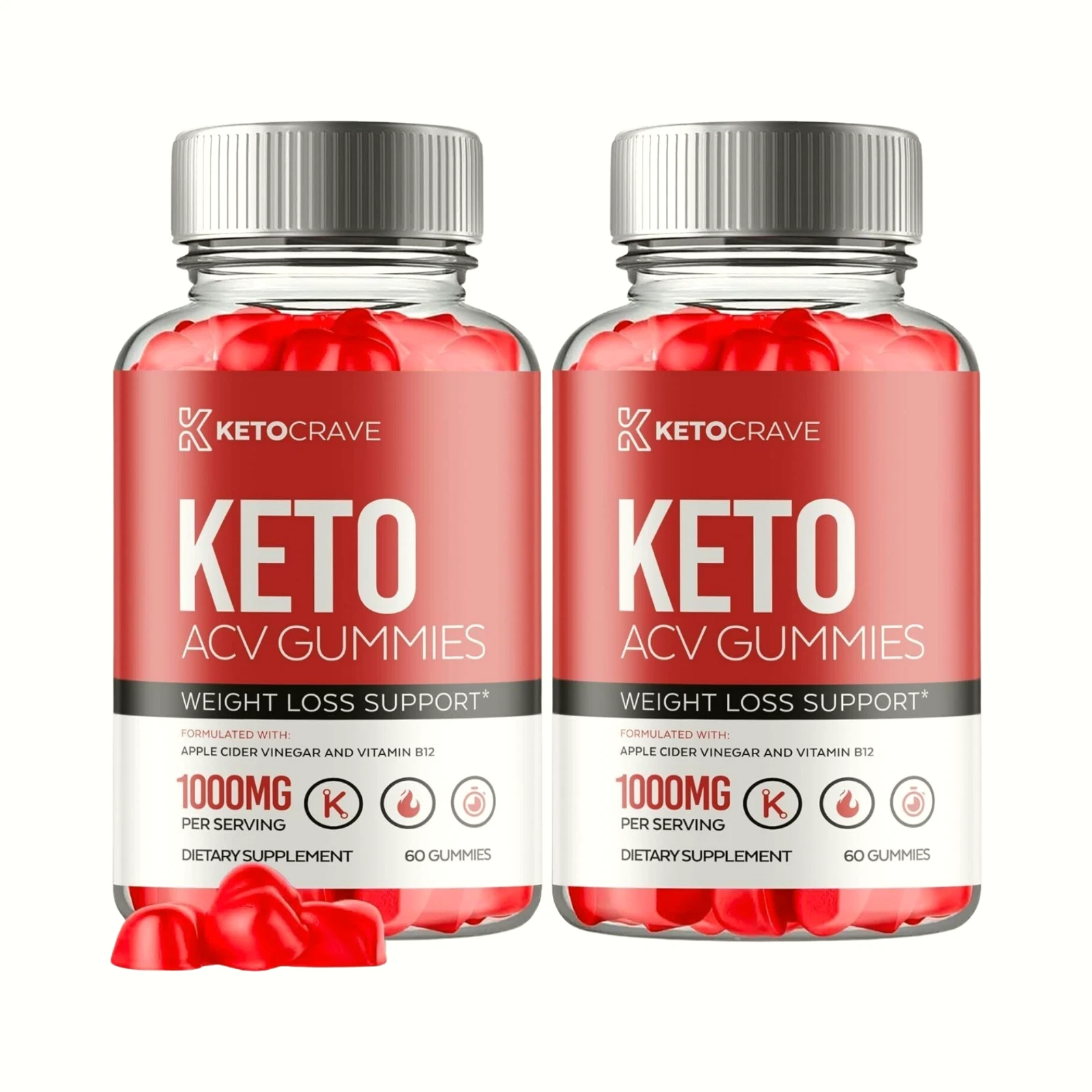 2-Pack KetoCrave ACV Gummies, KetoCrave Gummies Weight Loss (120 Gummies)