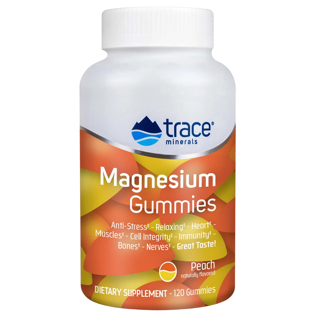 Magnesium Gummies Peach 120 Gummies Trace Minerals