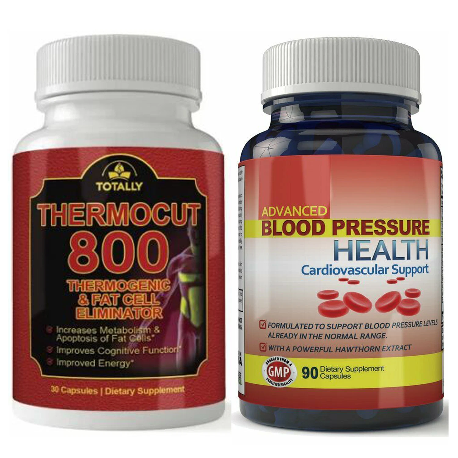 Thermogenic Fat Burn Weight Loss Pills & Blood Pressure Support Heart Supplement