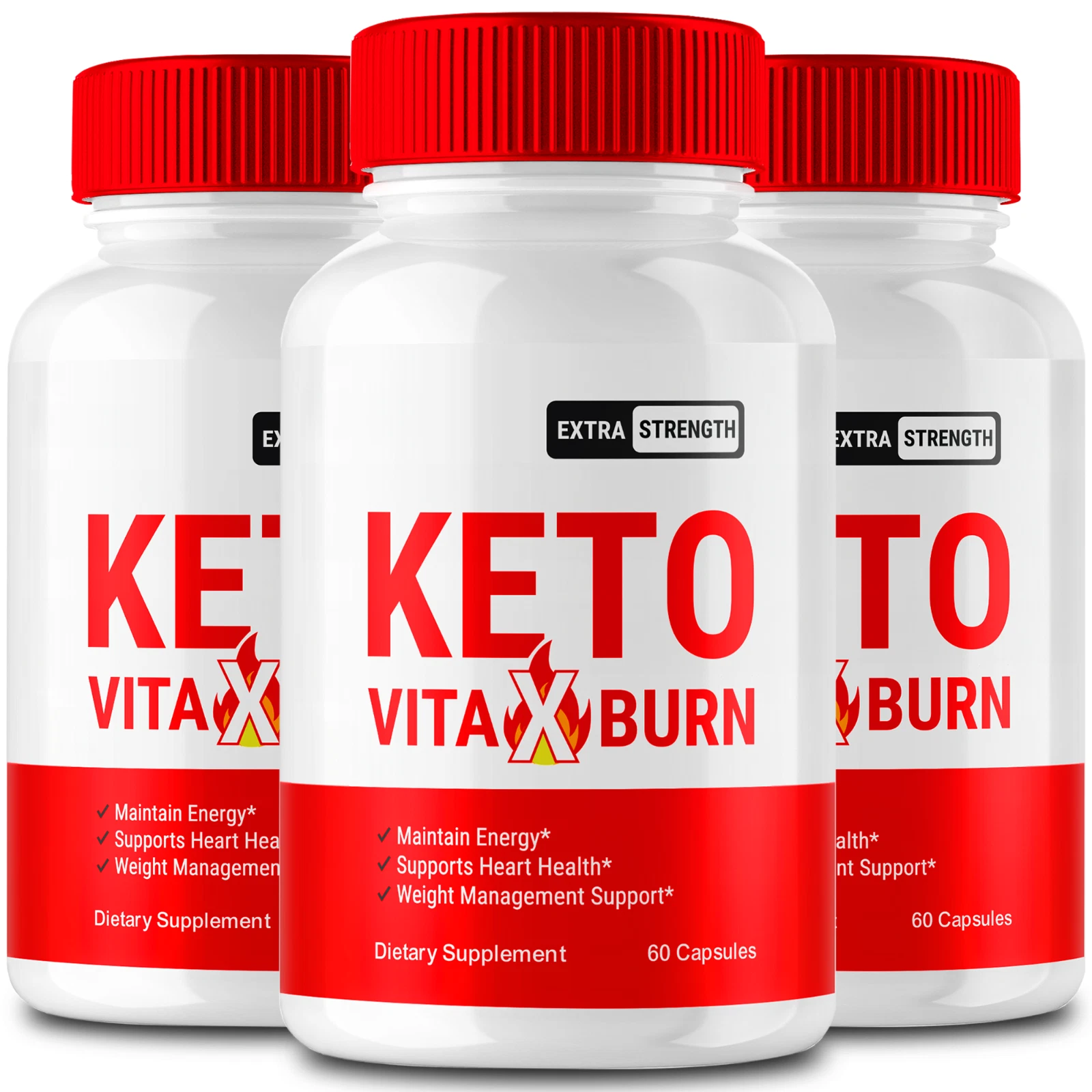 (3 Pack) Keto Vita X Burn Weight Loss Capsules to Boost Metabolism & Energy