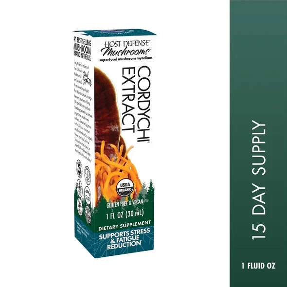 Host Defense Cordychi Extract 1 Oz Organic Stress Support Fungi Perfecti