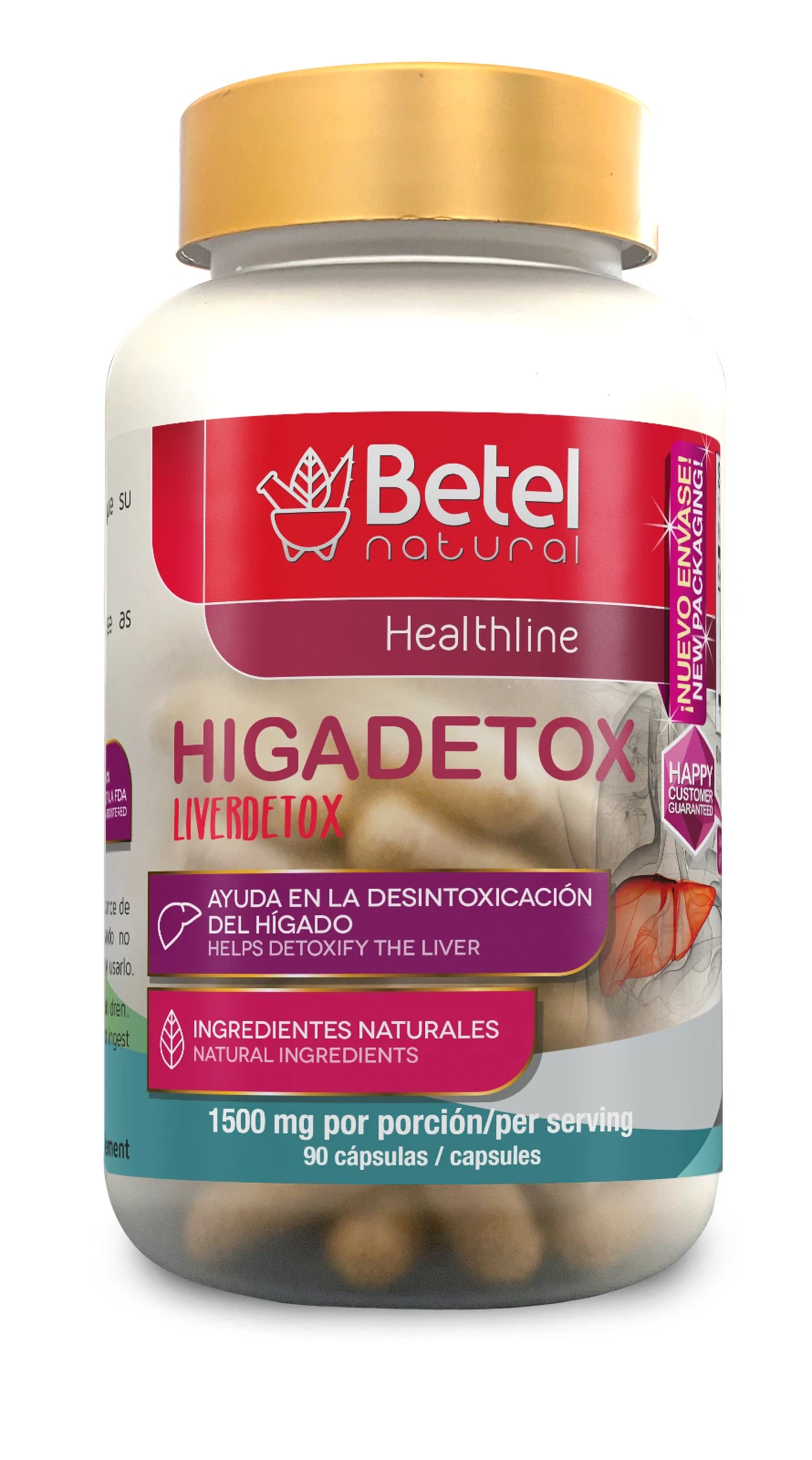 Higadetox Healthy Liver Detox Capsules By Betel Natural - Desintoxica Su Higado