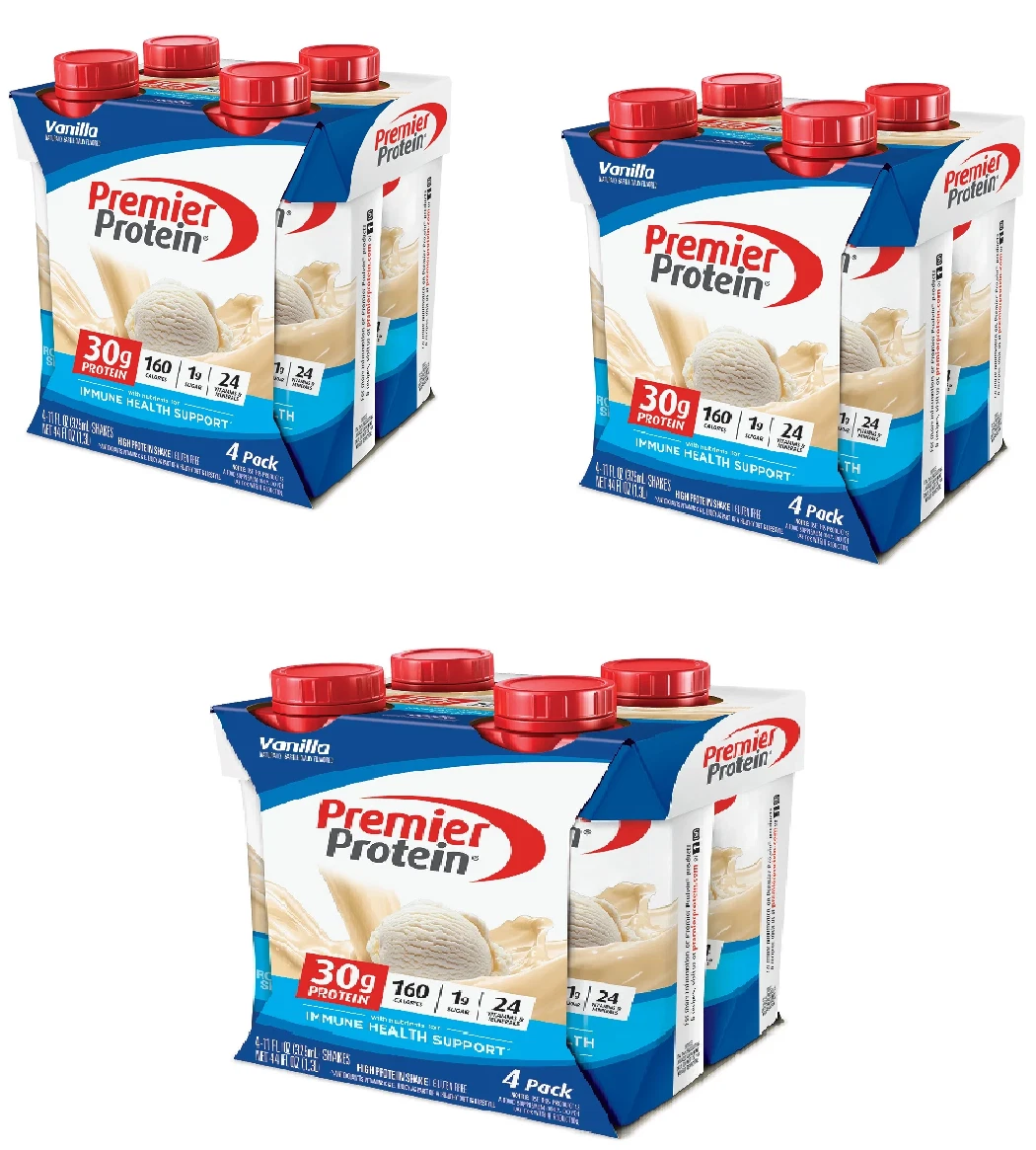 Premier Protein Shake, Vanilla, 30g Protein, 11 fl oz, 12 Ct FREE shipping