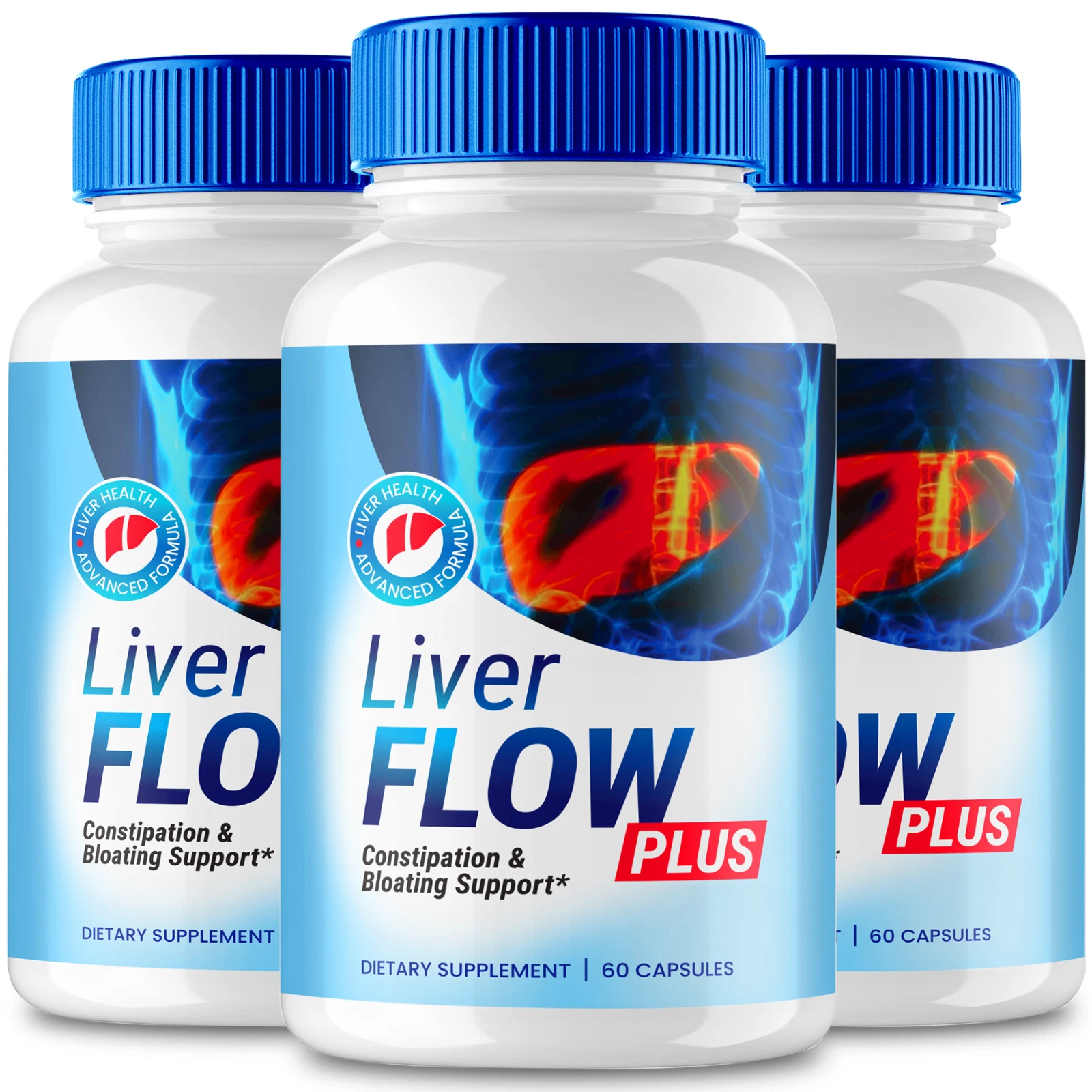 (3 Pack) Liver Flow Plus Capsules LiverFlow Pills Gut Health Formula Supplement