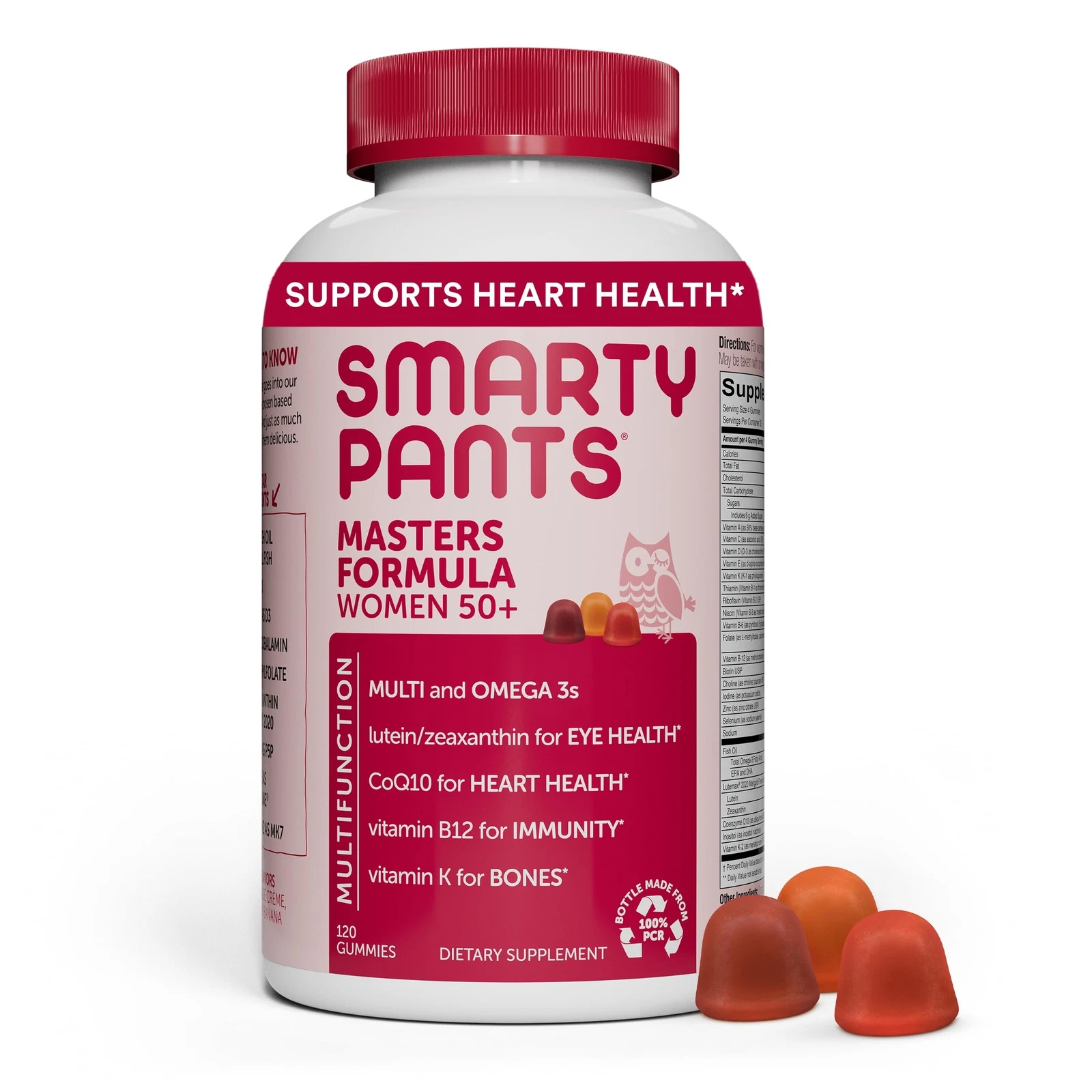 SmartyPants Masters Women 50 Multivitamin Gummies 120 Count Premium Formula