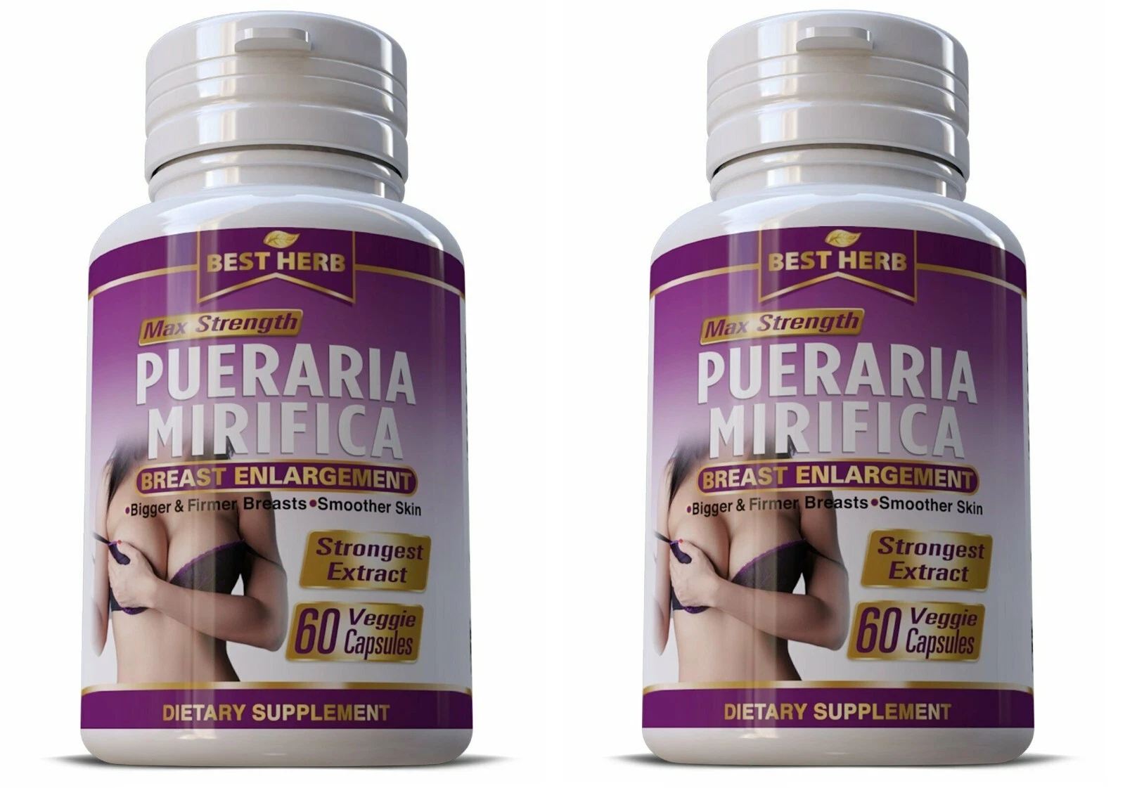 2x Pueraria Mirifica Increase Firm Bust Size Bigger Breast Enhancement 120 Pills