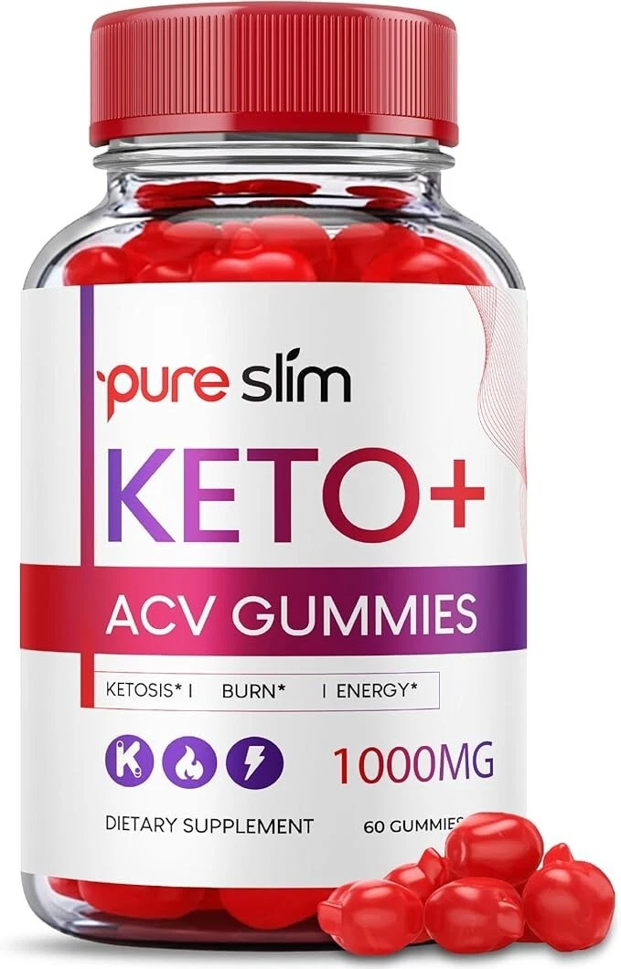 Pure Slim Keto ACV Gummies Digestive Health Support Supplement (60 Gummies)