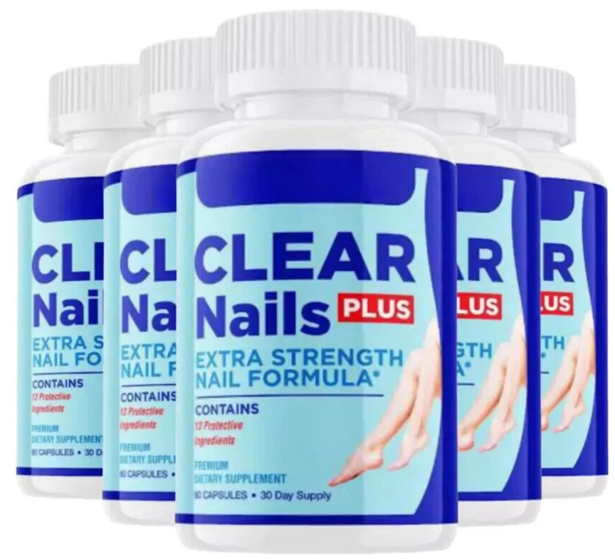 Clear Nails Plus Probiotics Healthy Nails Organic Supplement 300 Capsules 5-Pack