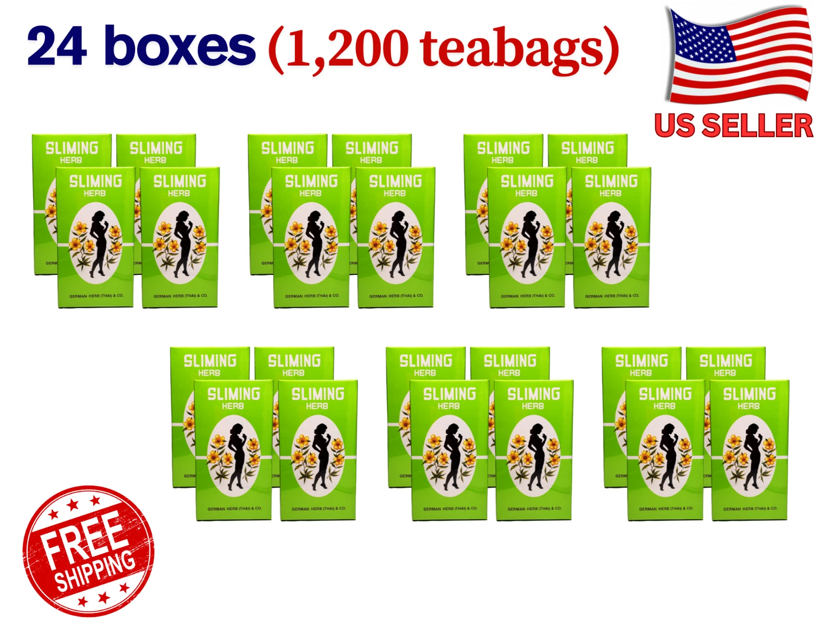German Herb Sliming Herb/Thai Herbal Slimming Tea - 24 Boxes (1,200 Teabags)