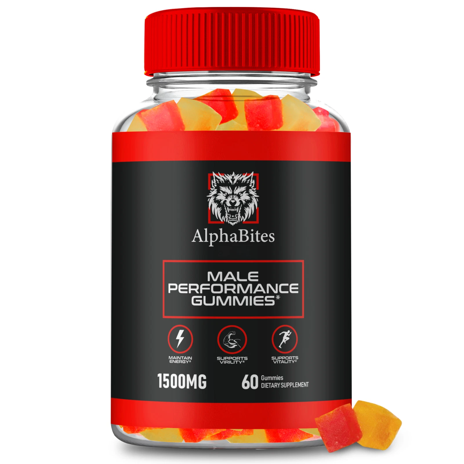 AlphaBites Advanced Men Health Gummies, Alpha Bites Gummy (60 Gummies)