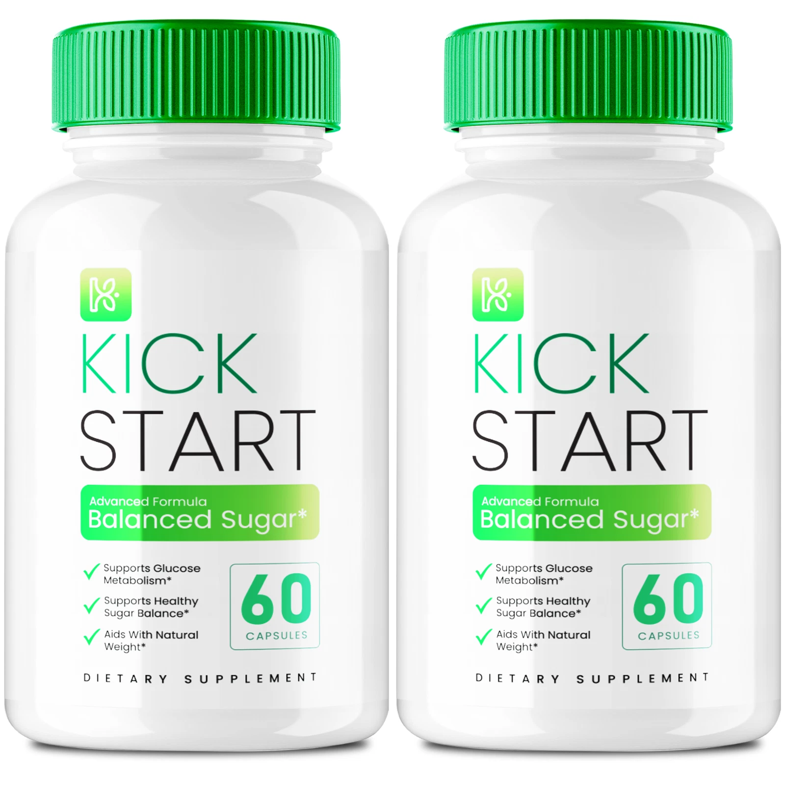 (2 Pack) Kick Start Blood Capsules, KickStart Balanced Sugar Supplement Pills