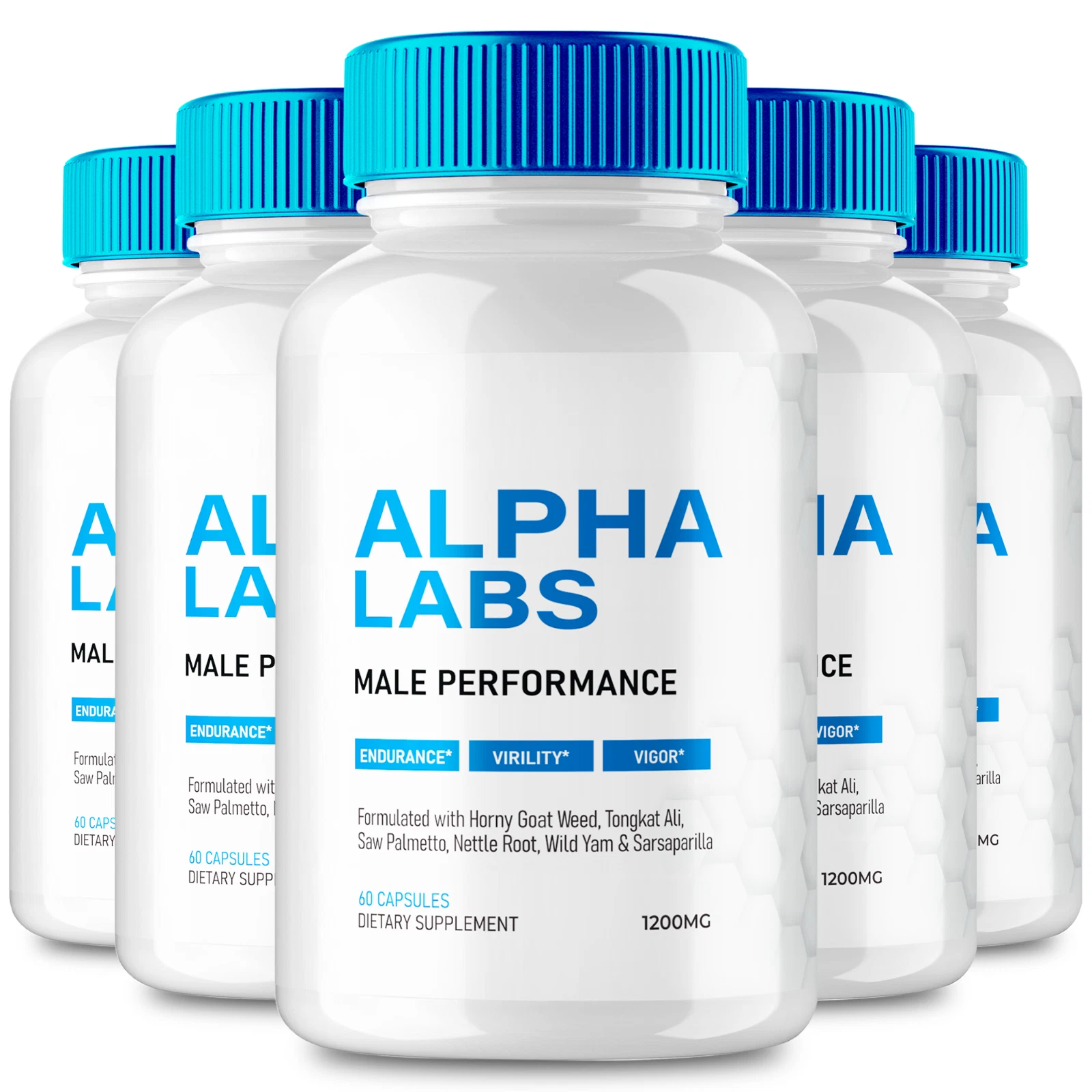 (5 Pack) Alpha Labs Male Health Pills to Boost T-Levels for Intimate Drive