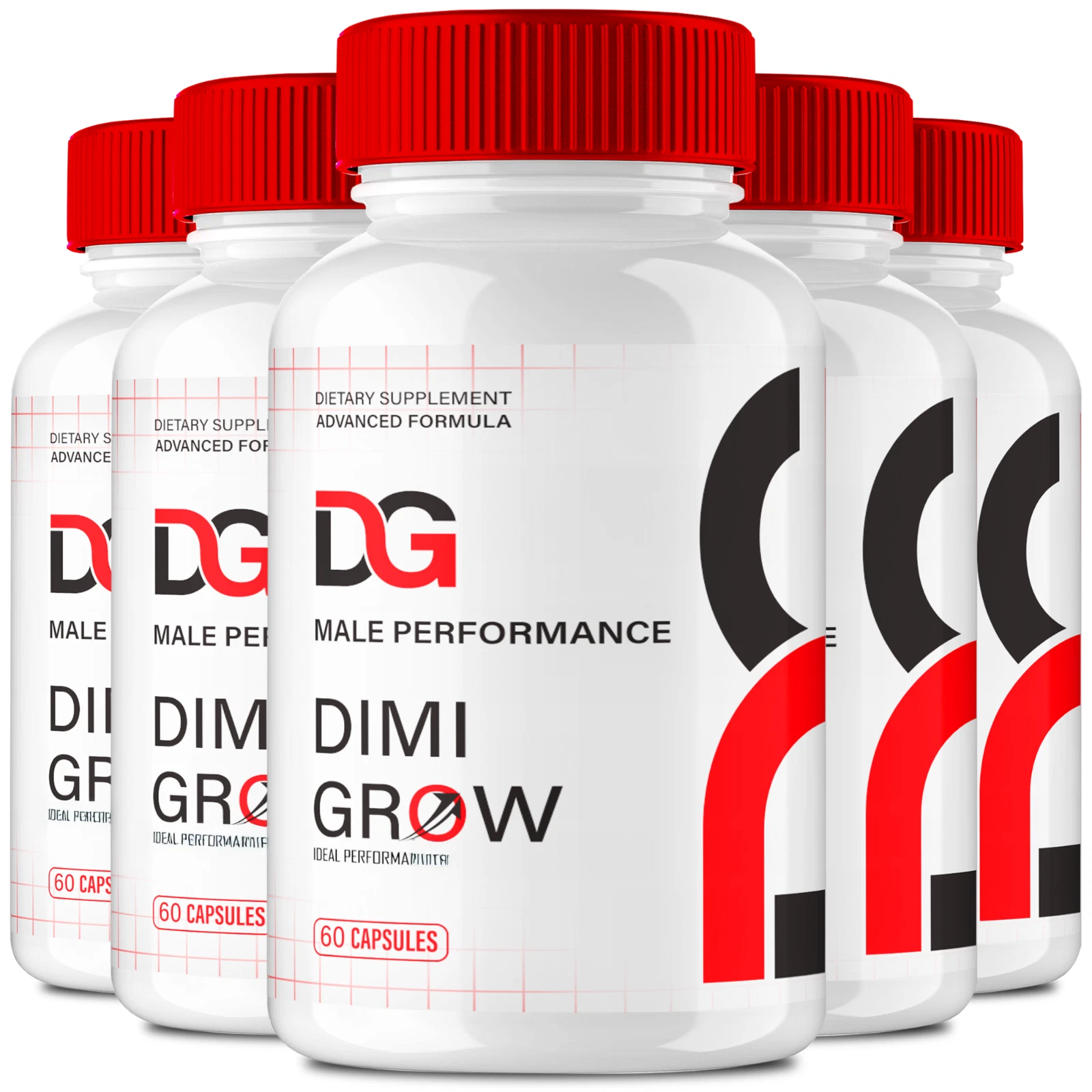 (5 Pack) DimiGrow Advanced Pills for Men, Dimi Grow for Endurance & Vitality