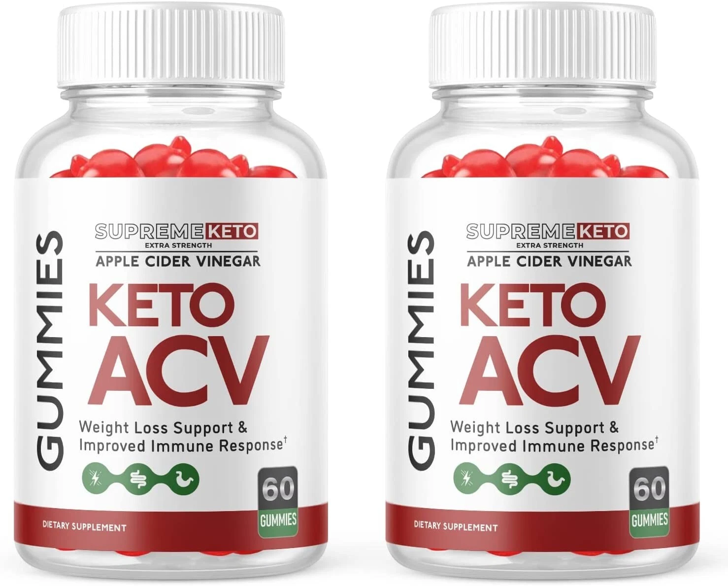 2 Pack- Supreme Keto ACV Gummies, Weight Loss Supplement-120 Gummies