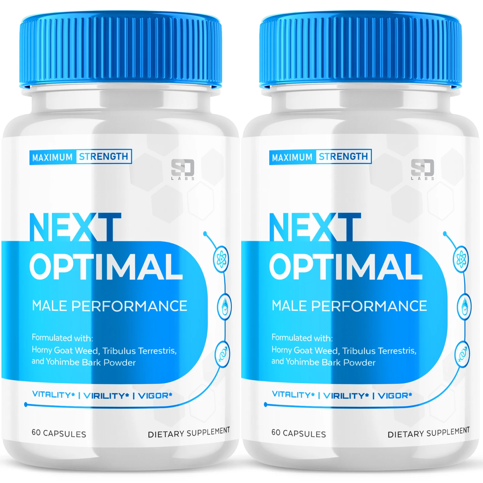 (2 Pack) Next Optimal Men Pills Maximize Energy, Vitality & Stamina 120 Capsules