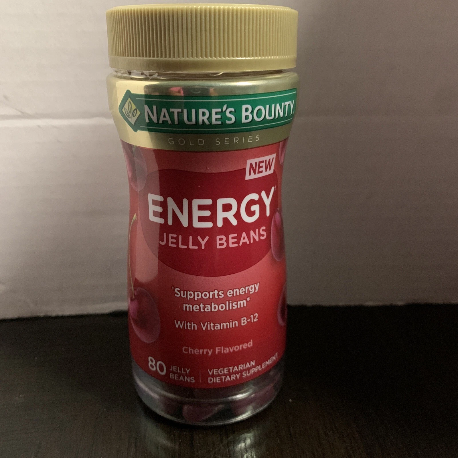 Nature's Bounty Jelly Beans B-12 Energy Focus Metabolism 80ct Cherry Flavor