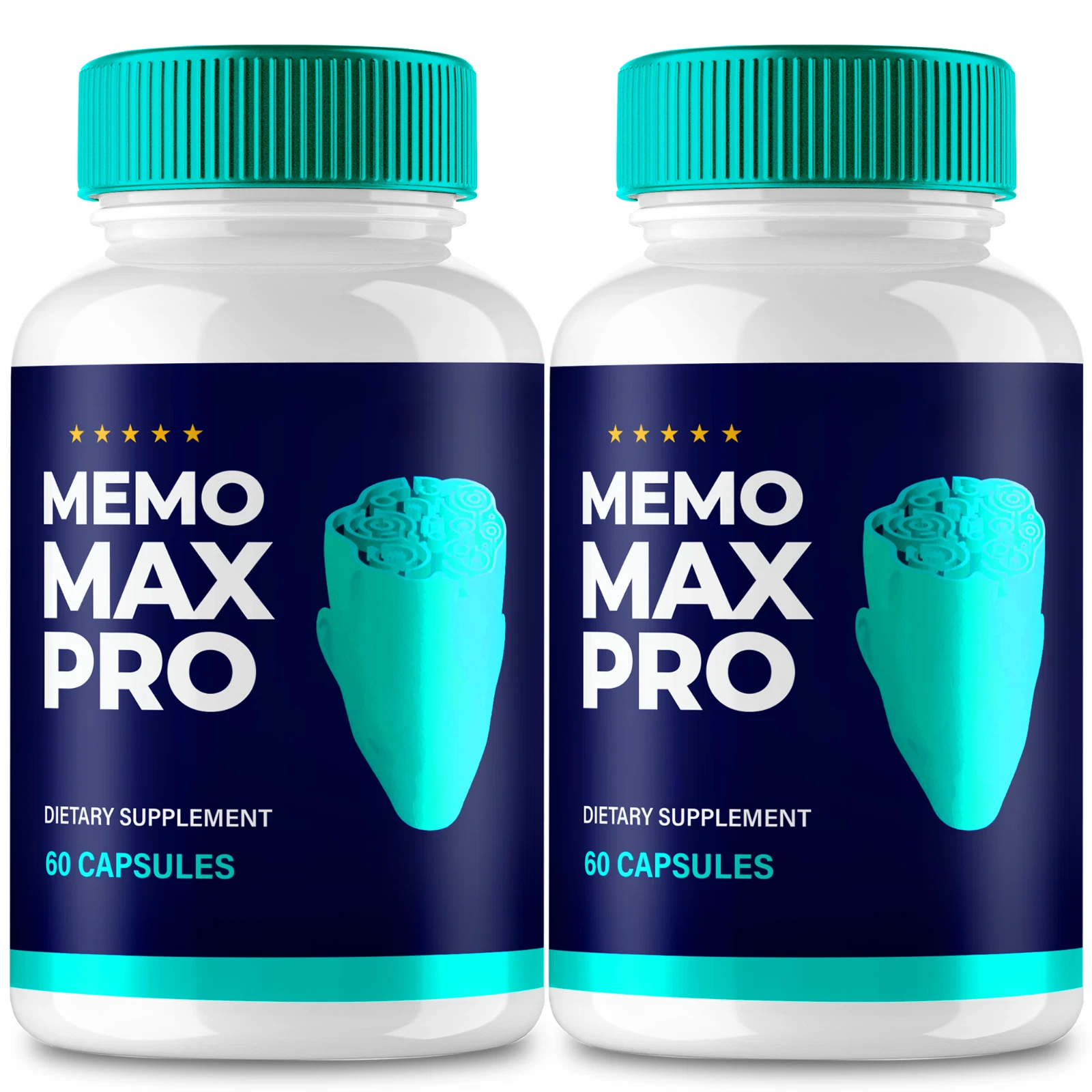 (2 Pack) Memo Max Pro Brain Capsules, MemoMax Brain Health Pills (120 Capsules)