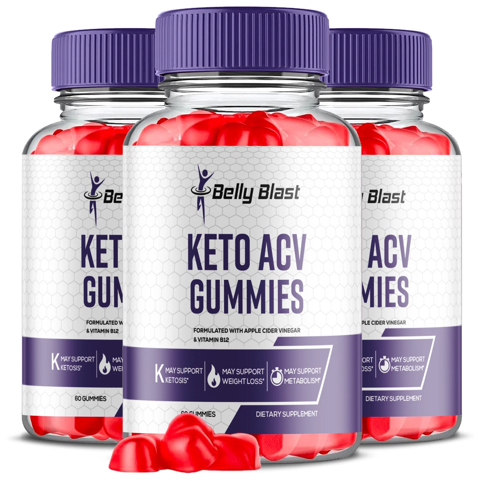 (3 Pack) Belly Blast Keto ACV Gummies, Belly Blaster Keto Gummies (180 Gummies)