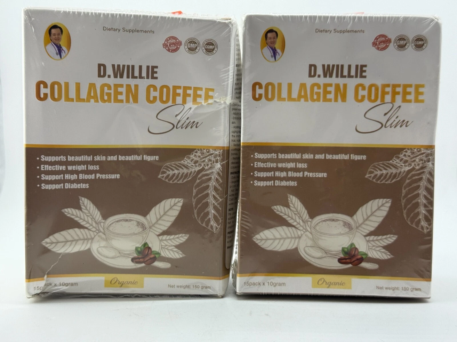 LOT OF 2 D. Willie Collagen Coffee Slim Exp 8/28/27