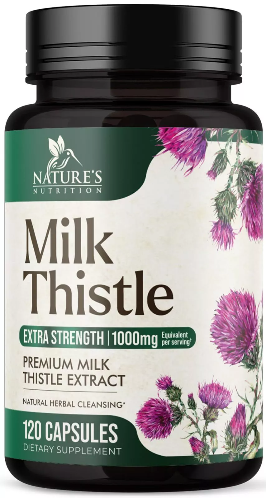 Milk Thistle Supplement - Max Strength 1000mg for Liver Cleanse Detox & Repair