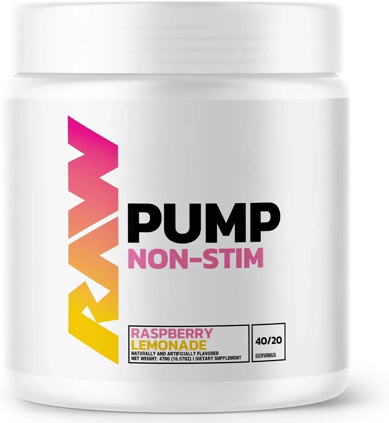 Raw Nutrition PUMP Stimulant Free Nitric Oxide Powder 30 Servings 5 Flavors New