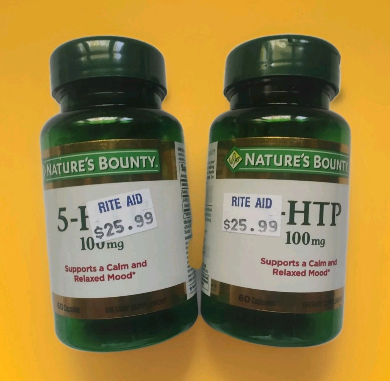 (EXP. SOON JUNE 2025)🏵️(120ct) | Nature's Bounty 5-HTP | Mood Support | 100mg