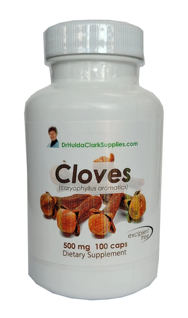 Dr Hulda Clark Supplies Fresh Cloves Caps - 100 caps 500mg FREE USA SHIPPING!