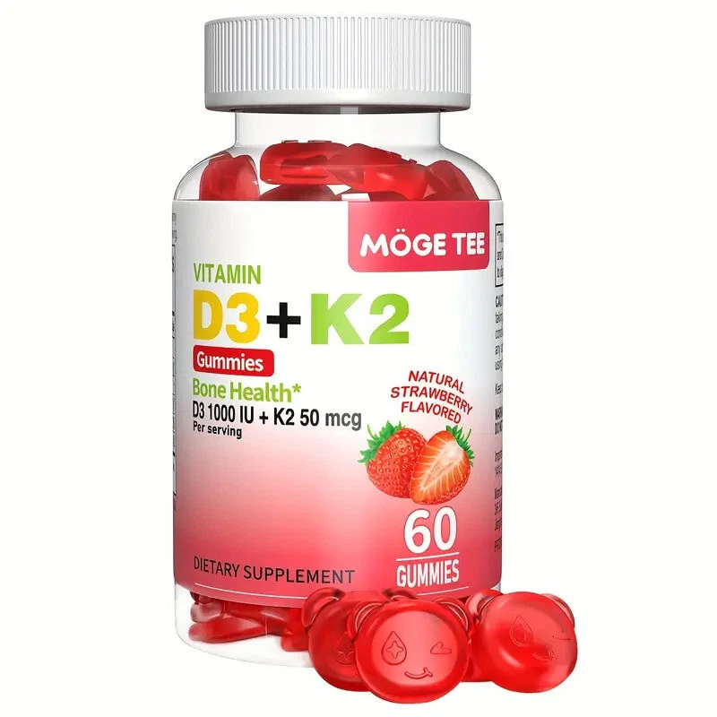 Möge Tee Vitamin D3 + K2 Gummies | Bone & Immune Support | 60 Gummies
