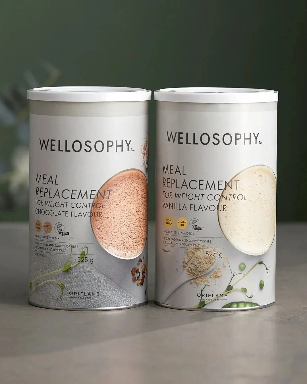 Oriflame - Wellosophy Meal Replacement For Weight Control Chocolate and Vanilla