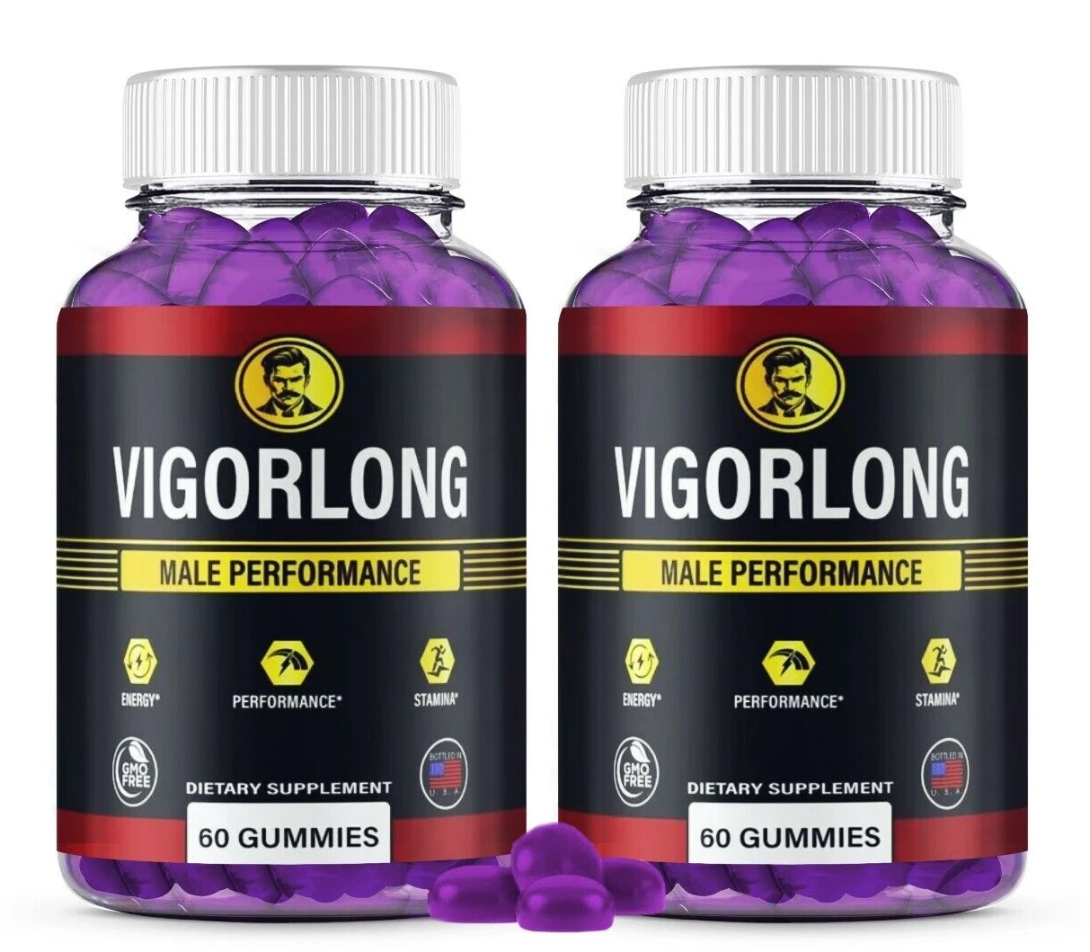 (2 Pack) VigorLong Gummies for Men – Vigor Long Male Gummies All-Natural