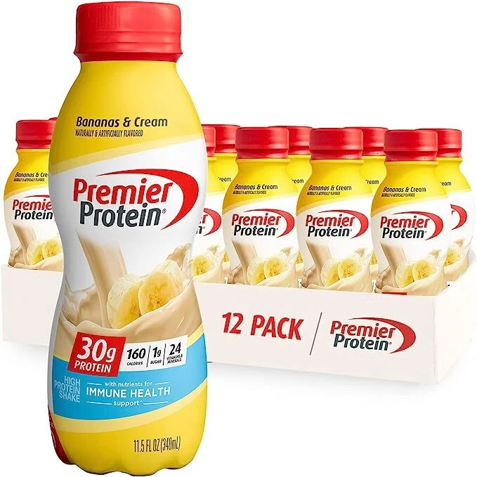 Premier Protein Shake,30g Protein,1g Sugar,24 Vitamins & Minerals,11 oz, 12-pack